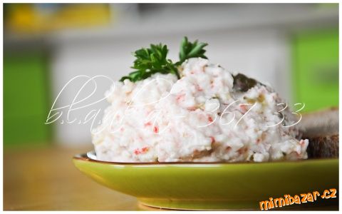 POMAZÁNKA ZE SURIMI TYČINEK - KRABÍCH TYČINEK