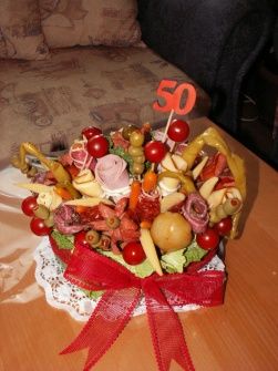 Masová kytička pro kamaráda k 50*