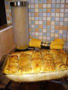 Zapečené palačinky s tvarohem a citron.kůrou