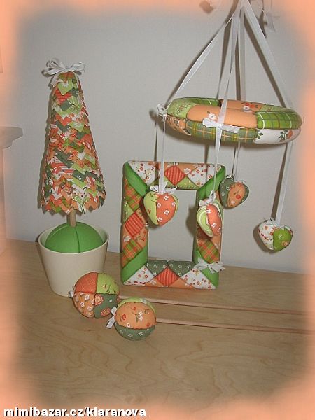 Patchwork bez jehly - stromeček - postup na přání + inspirace