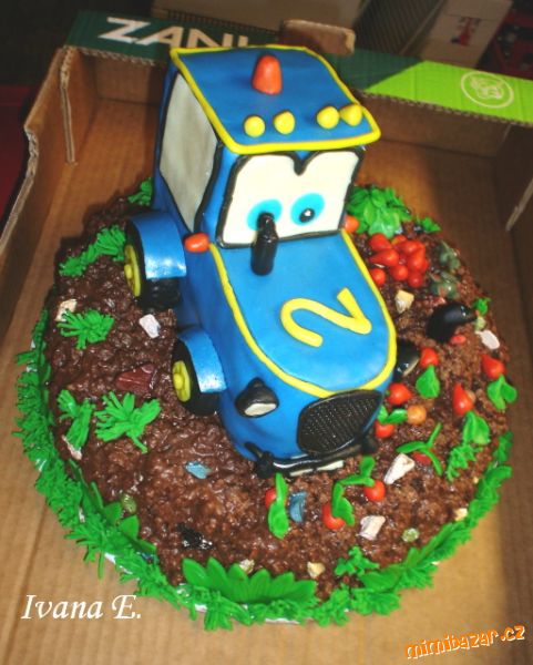 Modrý traktůrek
