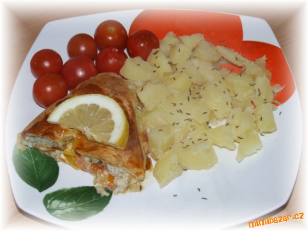 Pangasius v listovém těstě