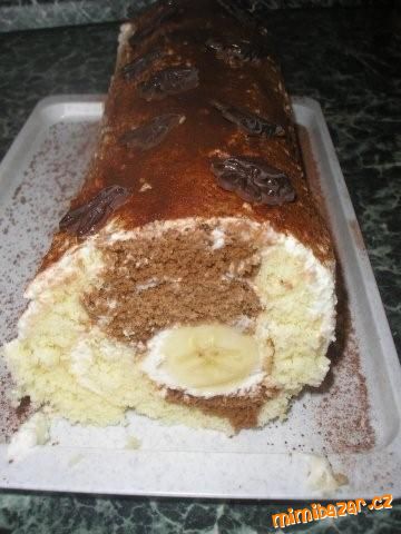 dvojbarevná roládka s banánem