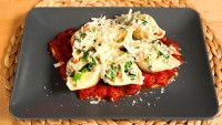 @ Babicovy dobroty@ Těstovinové mušle s chřestem a parmezánem @