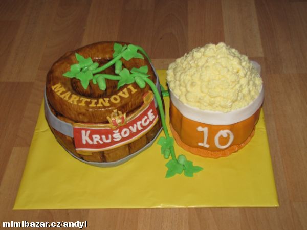 Pivní soudek Krušovice i s pivkem + Motorkář :)