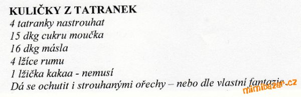 NEPEČENÉ KULIČKY Z TATRANEK +++