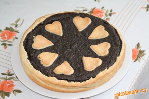 Valentýnský makový koláč