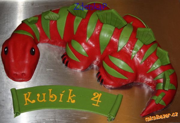 Dino červený z rolády
