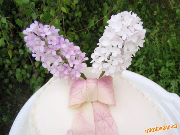 mini dortík -šeříky,sváteční řezy-orchideje a růže.a dětský dort klaun
