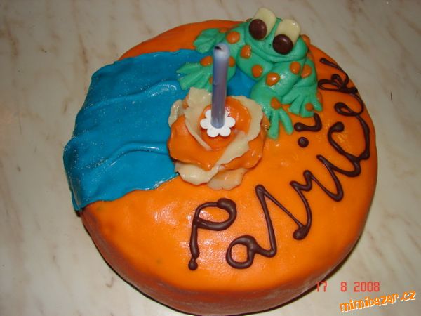 Patíkův žabičkový dortík k prvním narozeninám