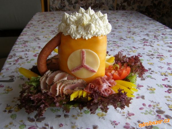 Slaný dortík PIVO pro švagra