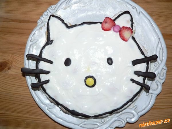 Rychlovka nepečený dort Hello Kitty