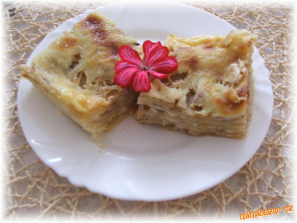 Jednoduché LASAGNE NA SLADKO s jablíčky a pudingovým krémem