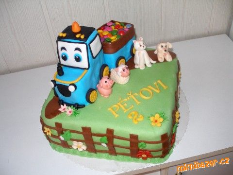 Modrý traktůrek