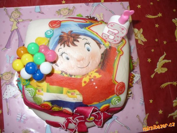 Noddy můj 1.potahovaný dort pro dcerku