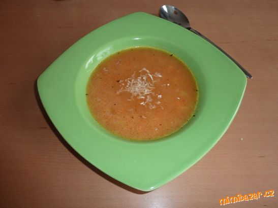 Rajská polévka s krevetami