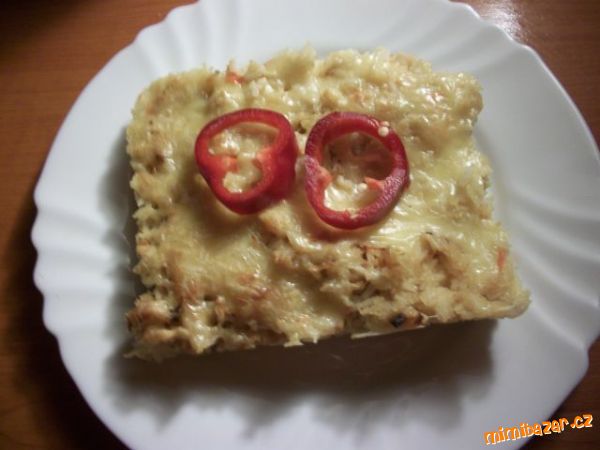 Kuře zapečené v sýrové rýži