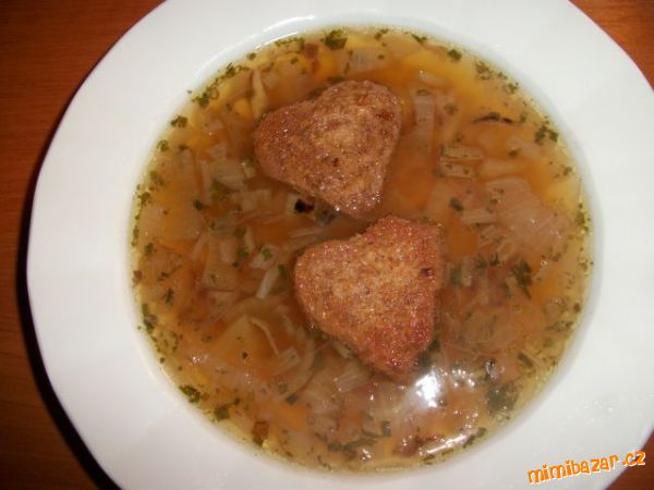 Cibulačka s česnekem