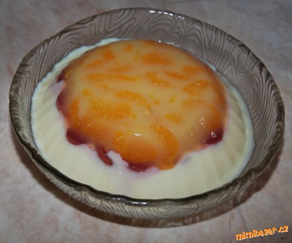 Pudinková mísa s mandarinkami