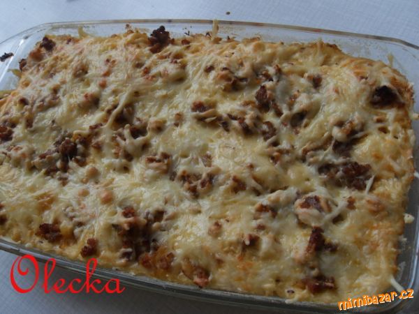 Lasagne s mletým masem a kysaným zelím(podle Babici)
