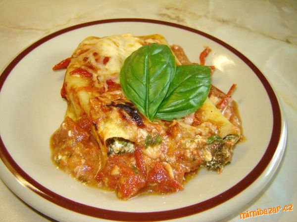 Špenátové cannelloni s ricottou (výborné!)