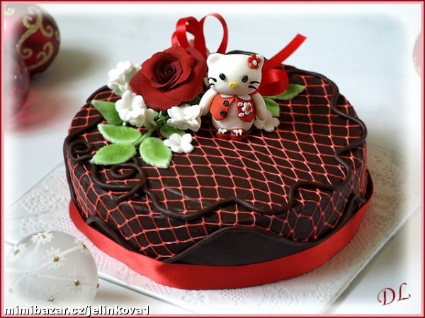 ***Dort čokoládová Hello Kitty***