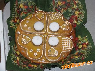 Perníkový adventní věnec trošku jinak
