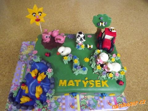 Farma, farma se safari, mašinka Tomáš, mini dortíčky na dětskou oslavu