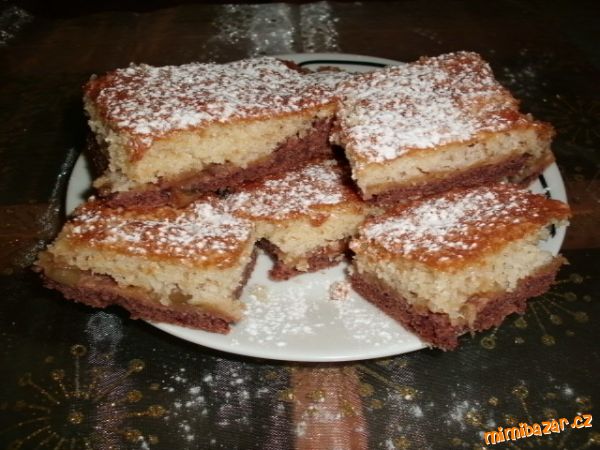 Dvojbarevný jablečný koláč-děkuji Renče