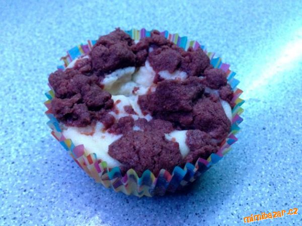 Dvoubarevné tvarohové muffiny