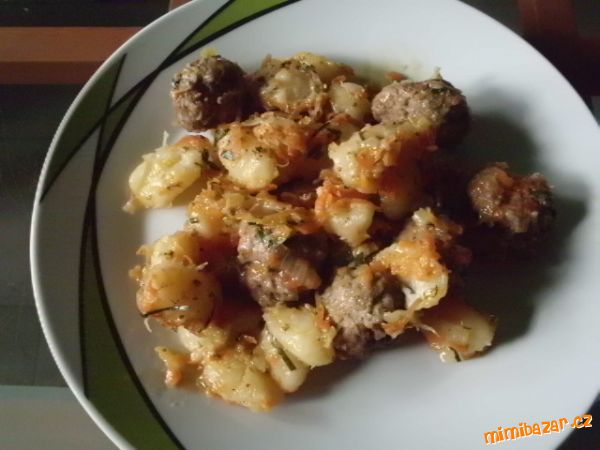 Gnocchi s kuličkami z hovězího a zeleninou-podle Míši