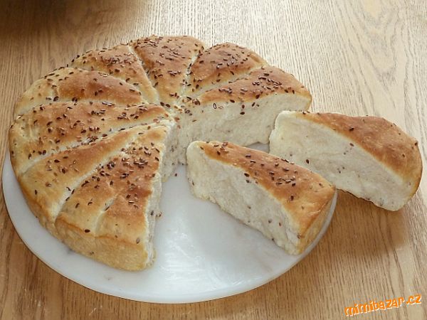 Jogurtové ¨rohlíky¨ se lněným semínkem z remosky