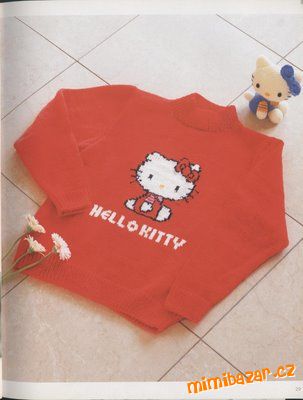 Hello kittty - pletení, háčkování atd.
