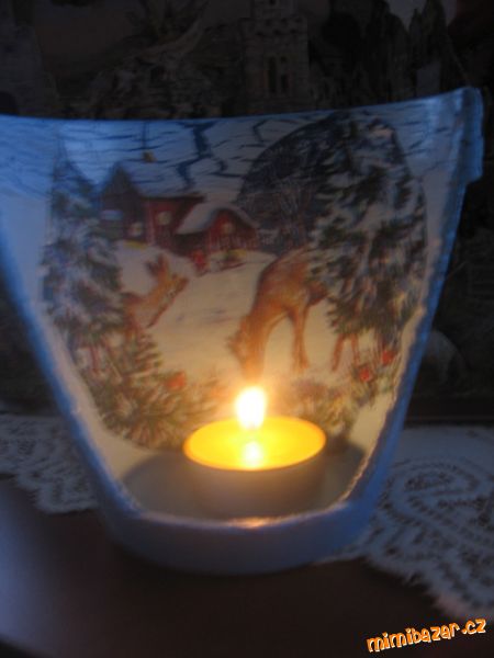 Svícen z květináče