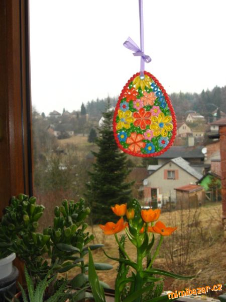 Velikonočni vajičko -ozdoba do okna - QUILLING