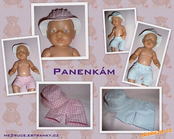 Klobouček a kraťásky pro Baby Born