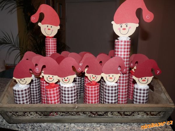 Adventní kalendář z ruliček