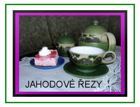 Jahodové řezy s tvarohem