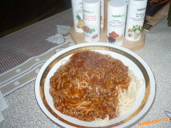 mlete maso na špagety