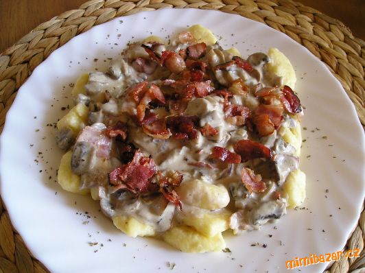 smetanovo-houbové gnocci