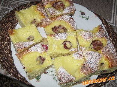Koláč s jahodami a tvarohem