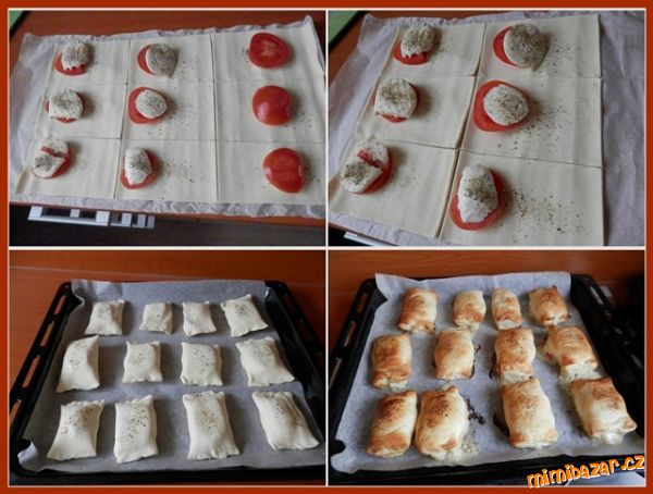 caprese v listovém těstě