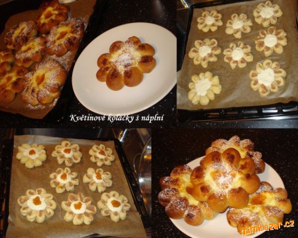 Květinové koláčky s náplní