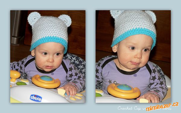 Čepička s medvědími oušky