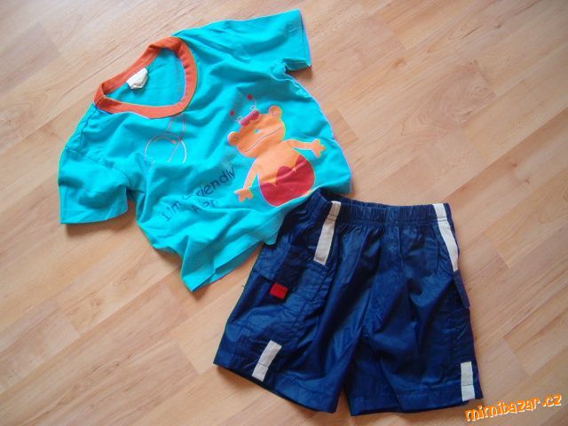 TRIČKO MIMOZEMŠŤAN + KRAŤASY (PLAVKY) VEL. 86 - 92