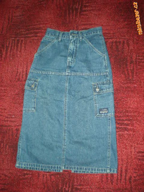 dlouhá riflová sukně-cc 10 let