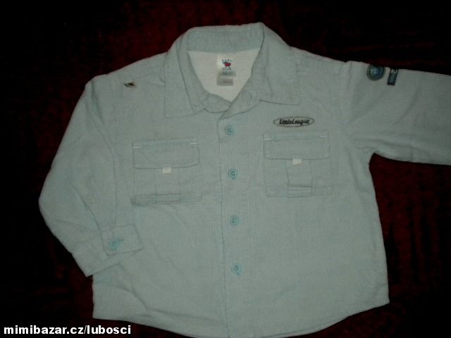 Světle modroučká košile - nádherná-manžestrová