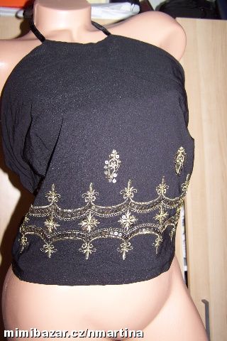 Top korzetového typu Etam s výšivkou v. 40