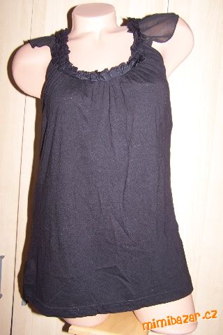 Černý řasený top Dorothy Perkins V. 40