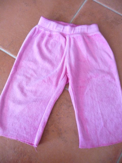 Růžové sametové tepláky